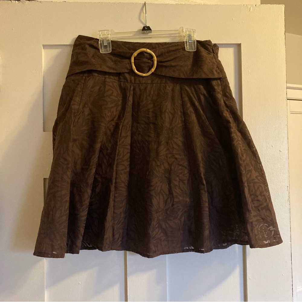 Brown A-line skirt
